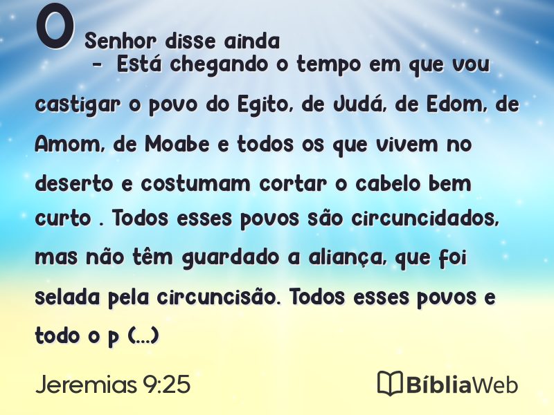 Jeremias 9:25 em imagem para compartilhar