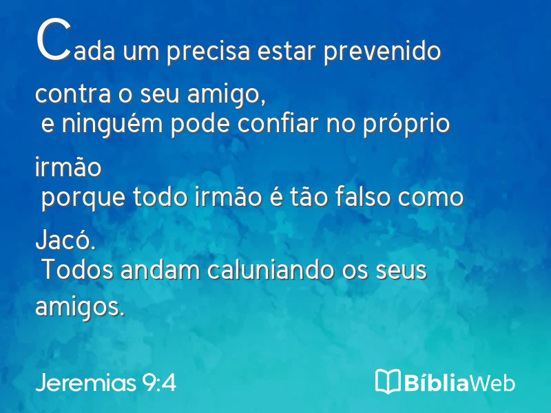 Jeremias 9:4 em imagem para compartilhar