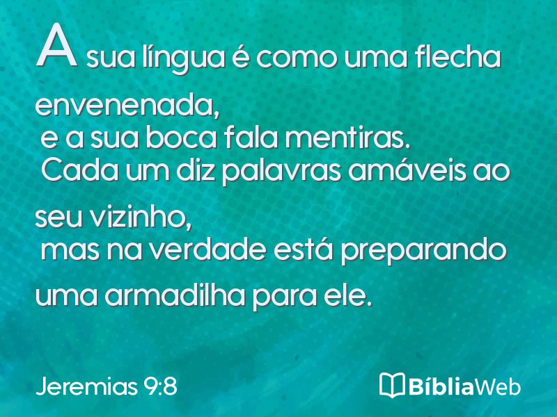Jeremias 9:8 em imagem para compartilhar