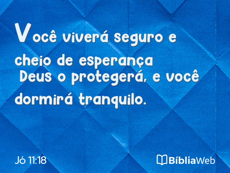 Jó 11:18 em imagem para compartilhar