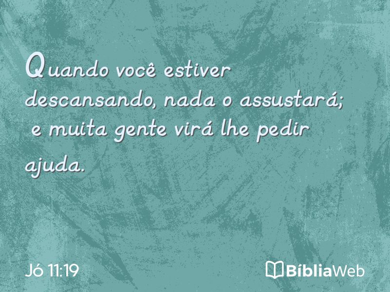 Jó 11:19 em imagem para compartilhar
