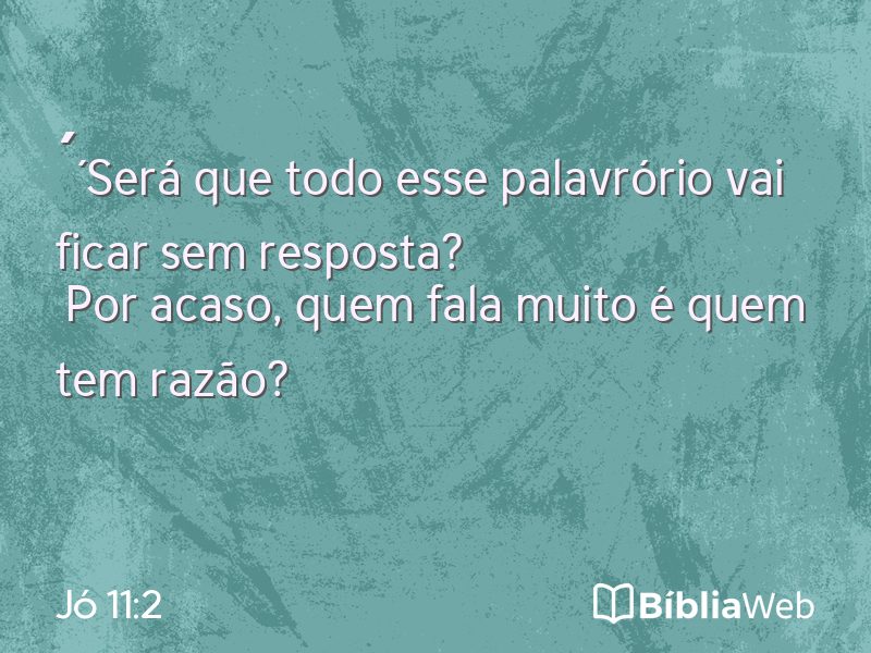 Jó 11:2 em imagem para compartilhar