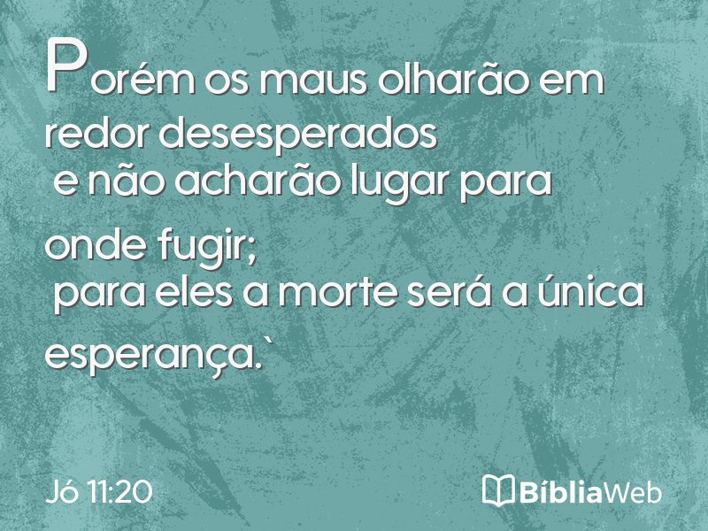 Jó 11:20 em imagem para compartilhar
