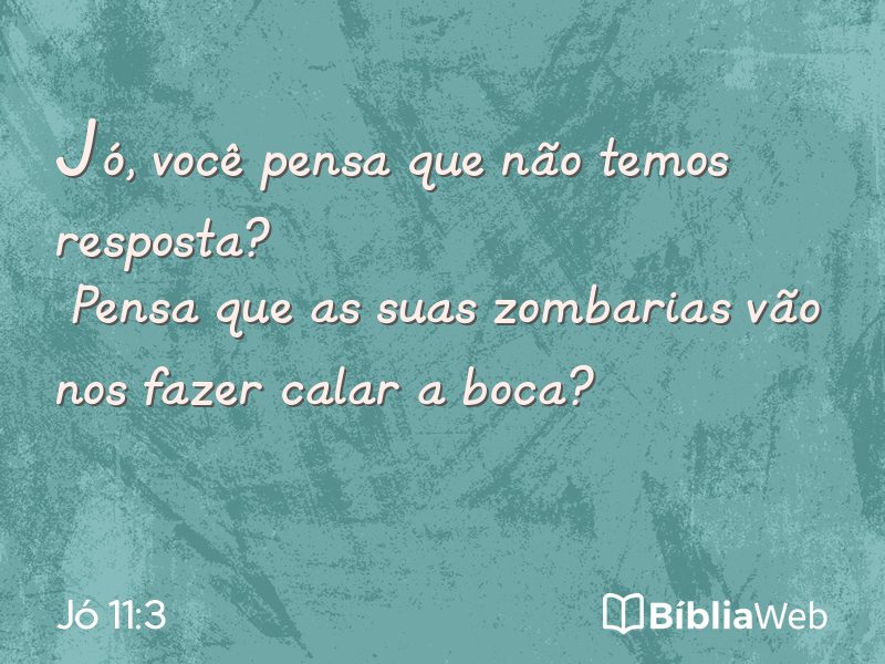 Jó 11:3 em imagem para compartilhar