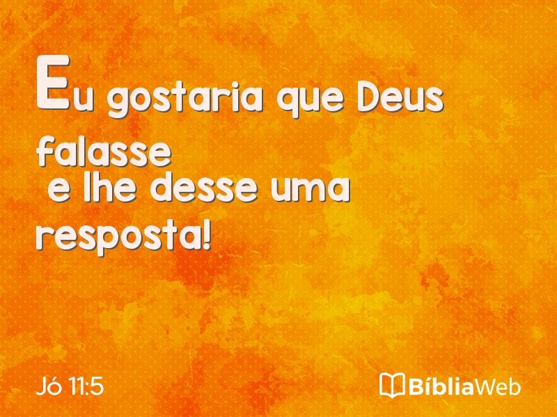 Jó 11:5 em imagem para compartilhar