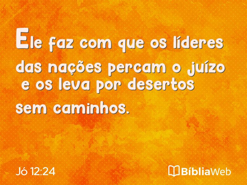 Jó 12:24 em imagem para compartilhar