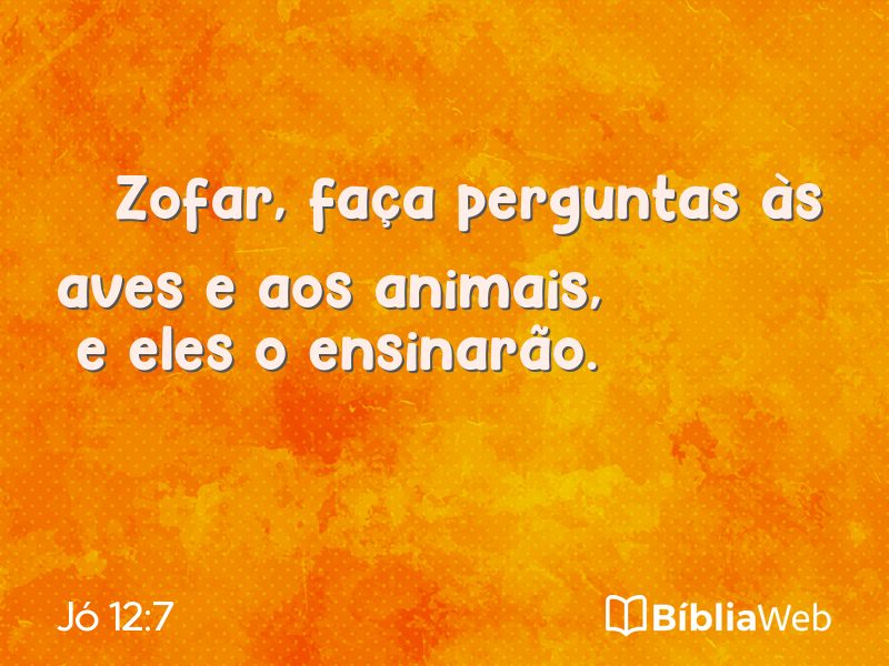 Jó 12:7 em imagem para compartilhar