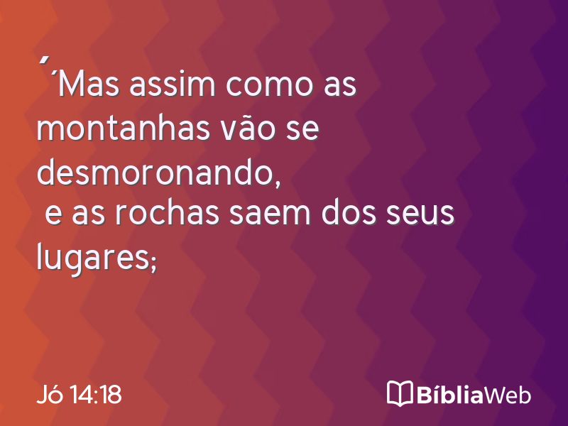 Jó 14:18 em imagem para compartilhar