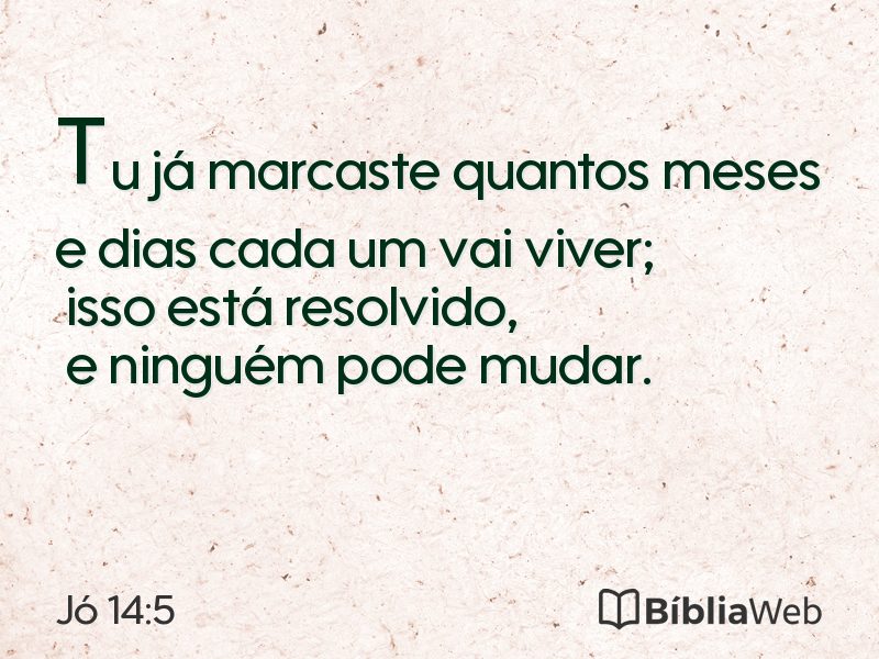 Jó 14:5 em imagem para compartilhar
