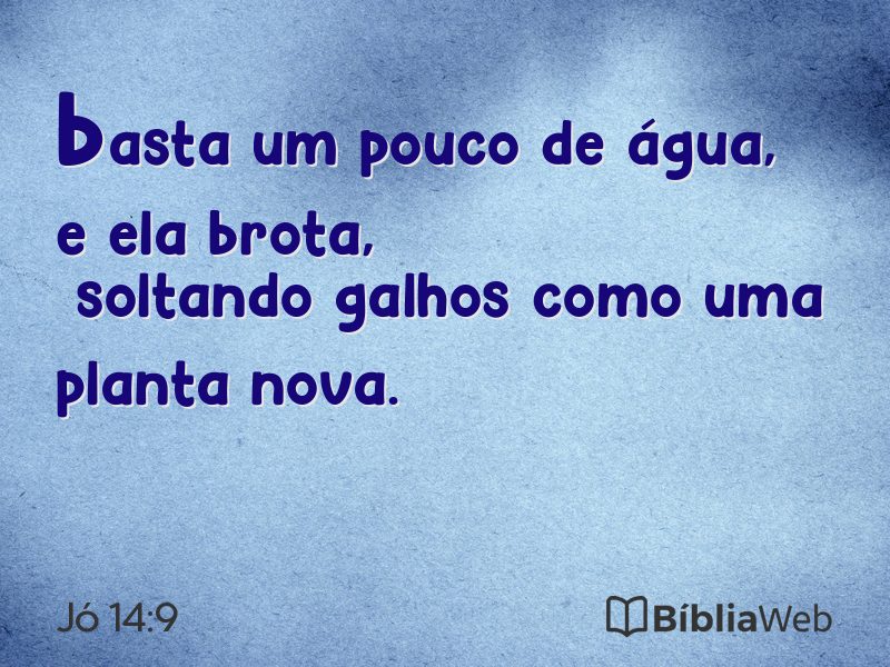 Jó 14:9 em imagem para compartilhar