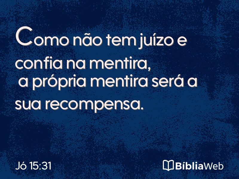 Jó 15:31 em imagem para compartilhar