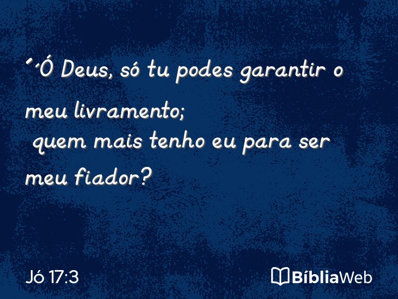 Jó 17:3 em imagem para compartilhar