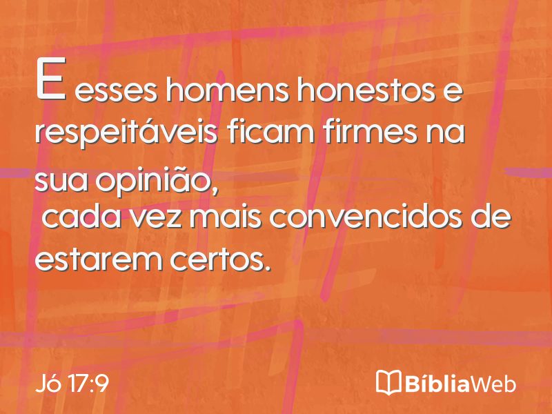 Jó 17:9 em imagem para compartilhar