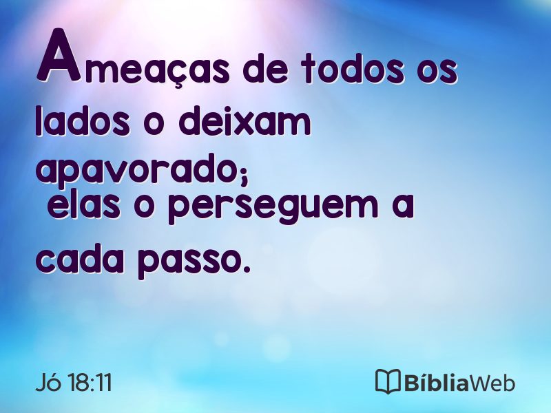 Jó 18:11 em imagem para compartilhar