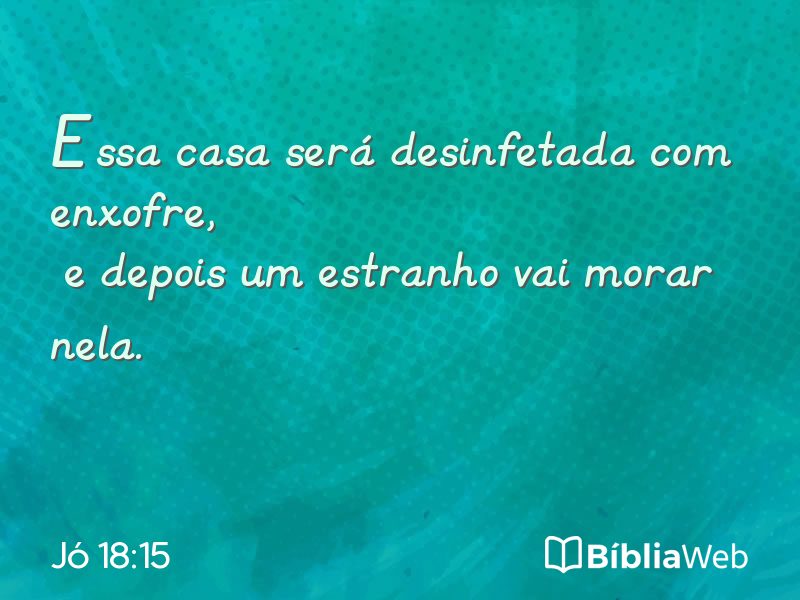 Jó 18:15 em imagem para compartilhar