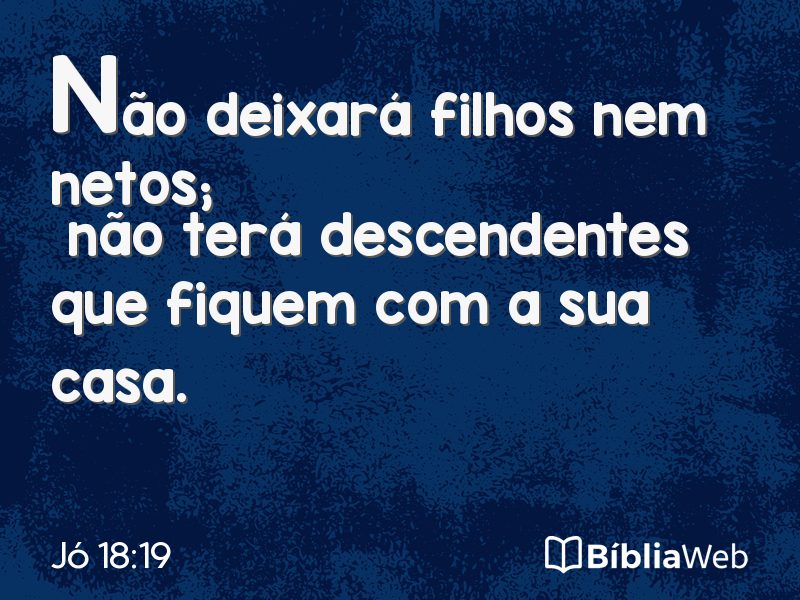 Jó 18:19 em imagem para compartilhar