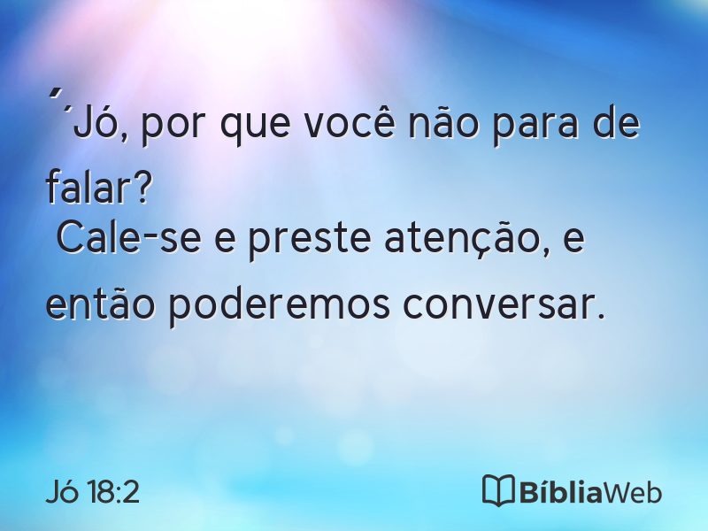 Jó 18:2 em imagem para compartilhar