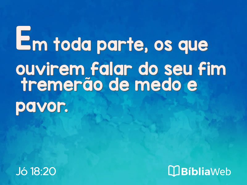 Jó 18:20 em imagem para compartilhar