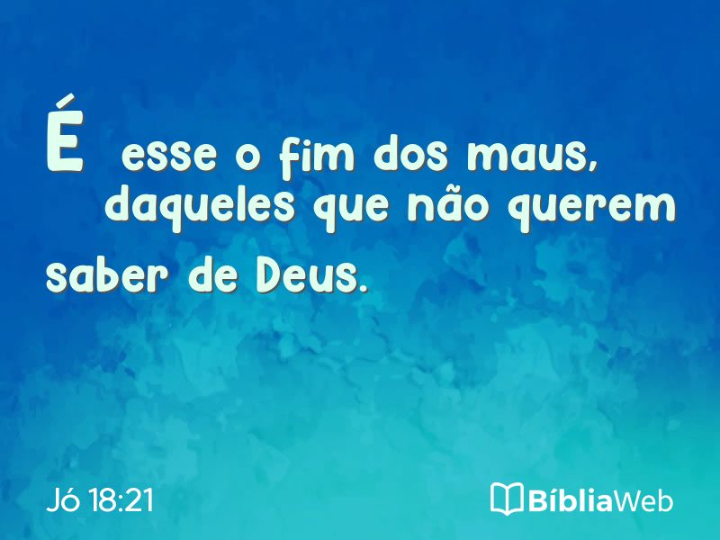 Jó 18:21 em imagem para compartilhar
