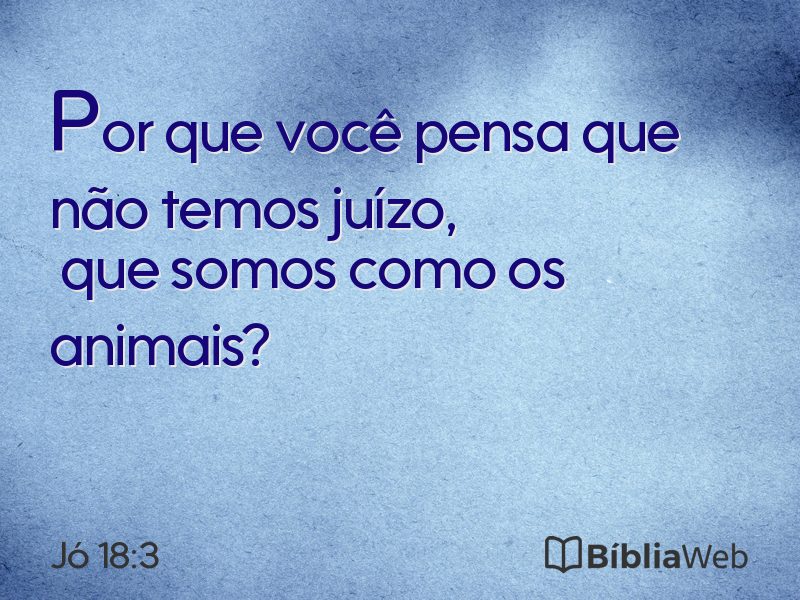 Jó 18:3 em imagem para compartilhar