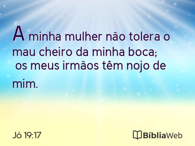 Jó 19:17 em imagem para compartilhar
