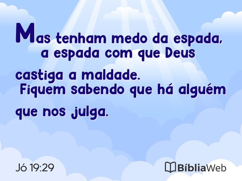 Jó 19:29 em imagem para compartilhar