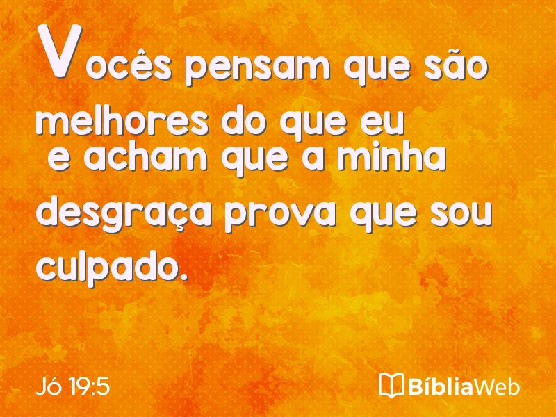 Jó 19:5 em imagem para compartilhar