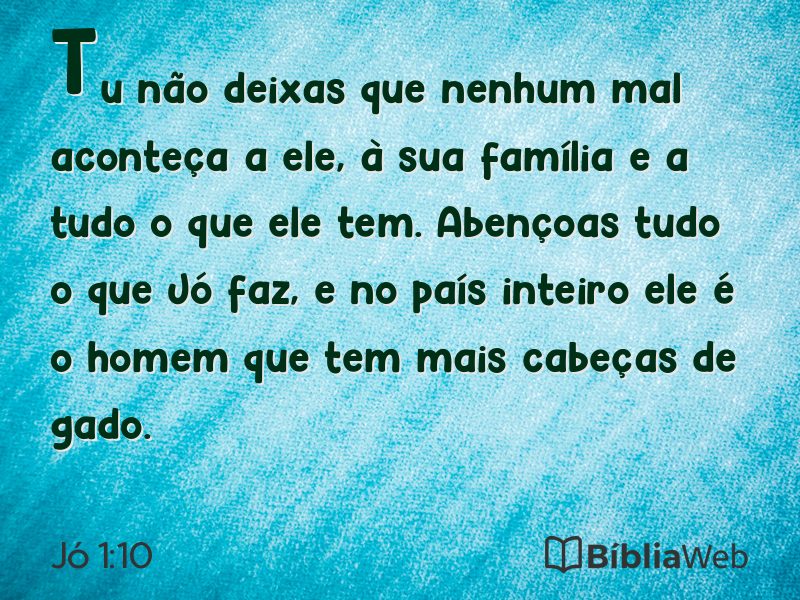 Jó 1:10 em imagem para compartilhar