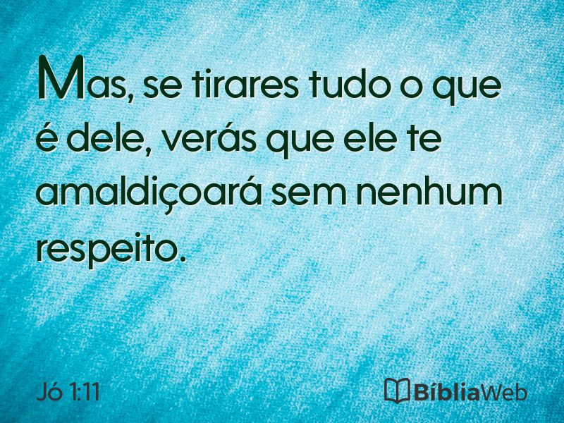 Jó 1:11 em imagem para compartilhar