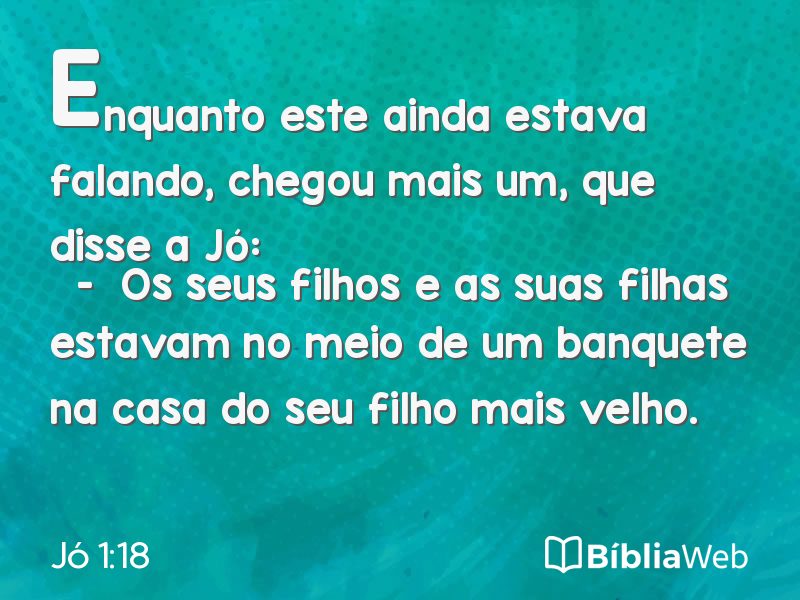 Jó 1:18 em imagem para compartilhar