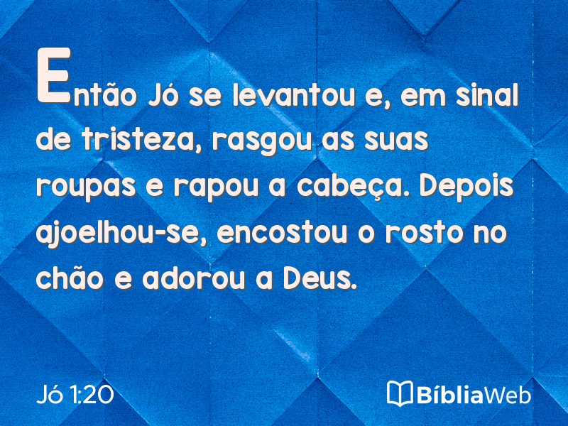 Jó 1:20 em imagem para compartilhar