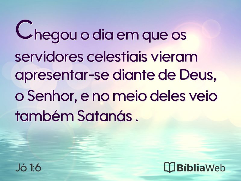 Jó 1:6 em imagem para compartilhar