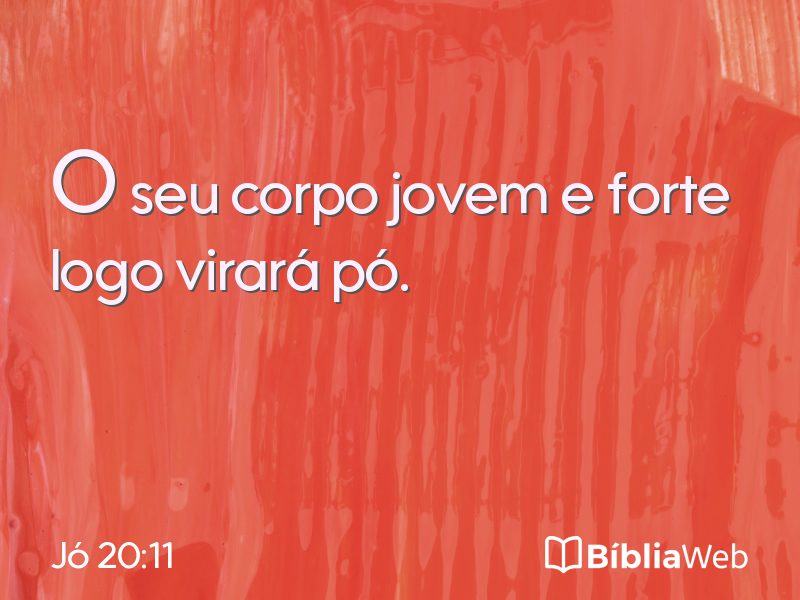 Jó 20:11 em imagem para compartilhar