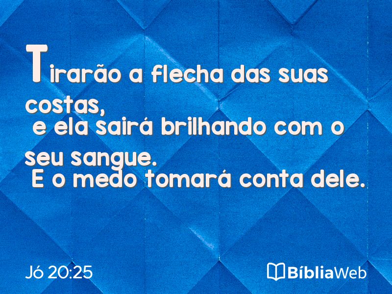 Jó 20:25 em imagem para compartilhar