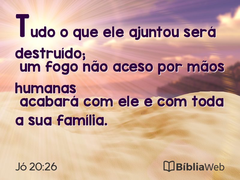 Jó 20:26 em imagem para compartilhar
