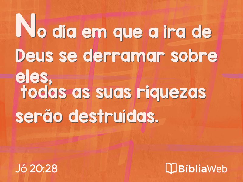Jó 20:28 em imagem para compartilhar