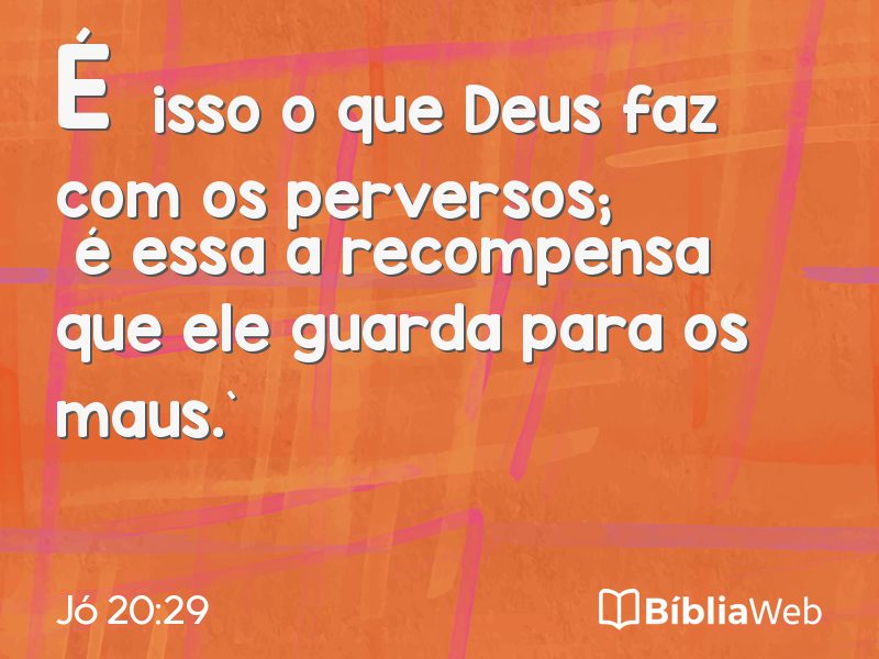 Jó 20:29 em imagem para compartilhar