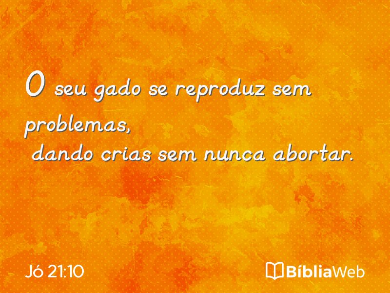 Jó 21:10 em imagem para compartilhar