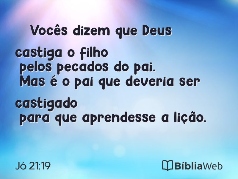 Jó 21:19 em imagem para compartilhar