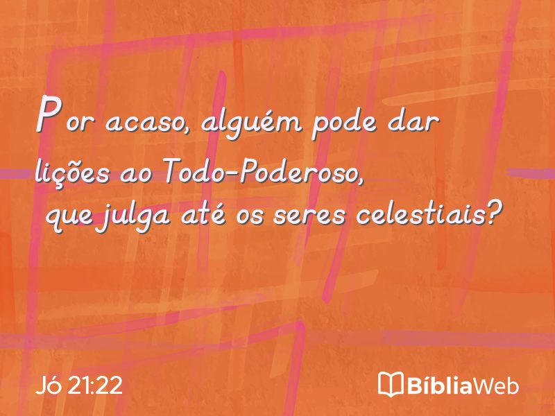Jó 21:22 em imagem para compartilhar