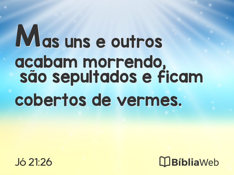 Jó 21:26 em imagem para compartilhar