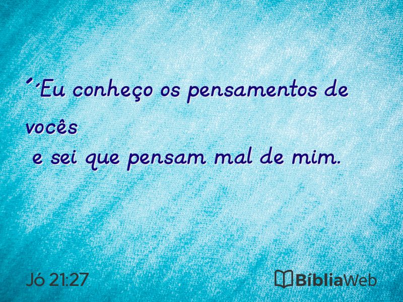 Jó 21:27 em imagem para compartilhar