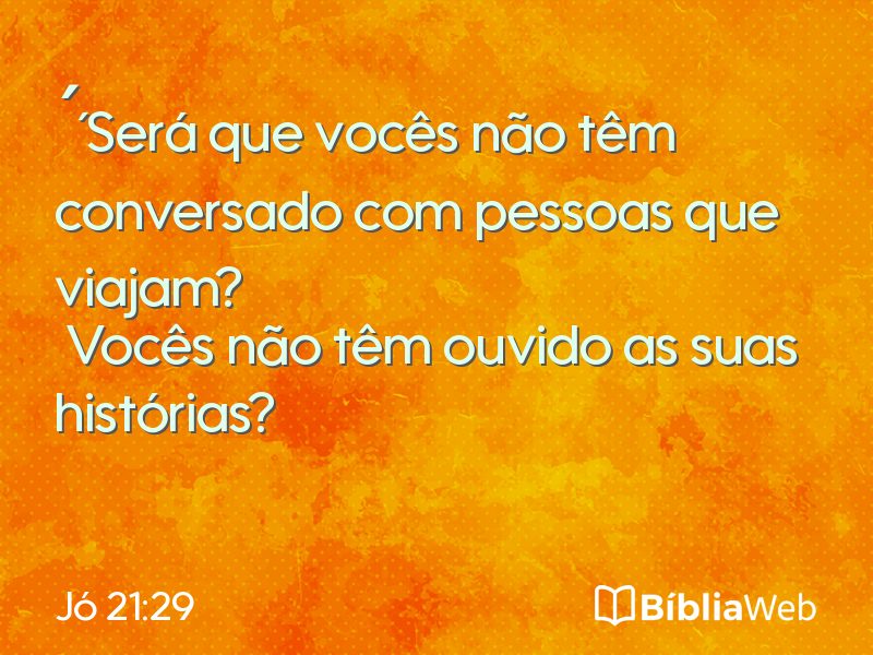 Jó 21:29 em imagem para compartilhar