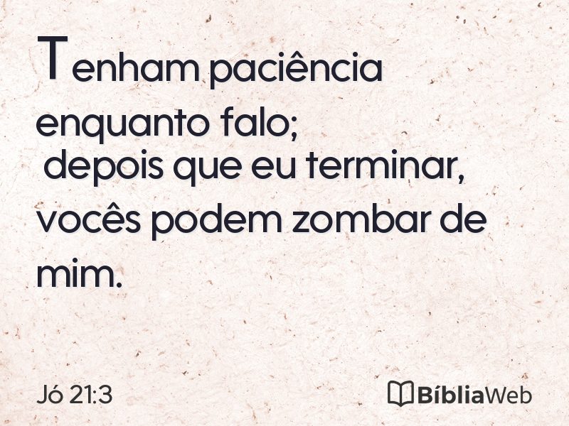Jó 21:3 em imagem para compartilhar