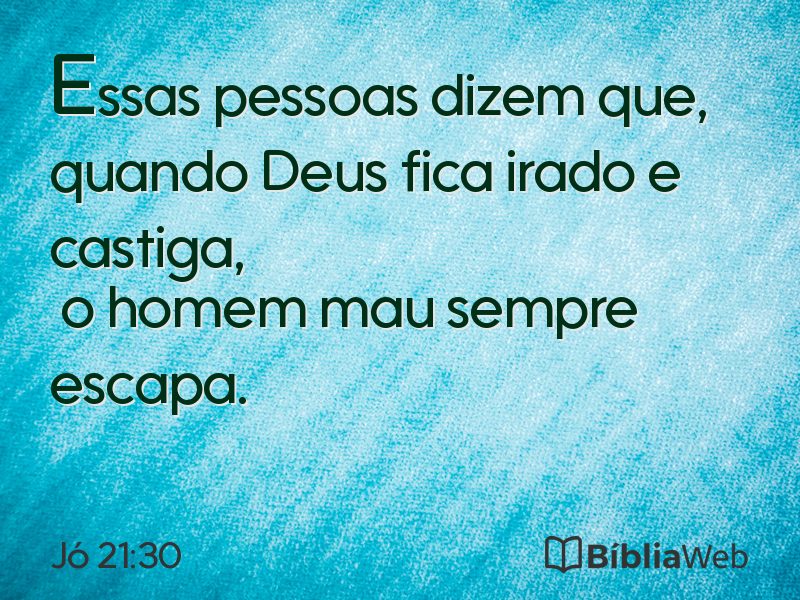 Jó 21:30 em imagem para compartilhar