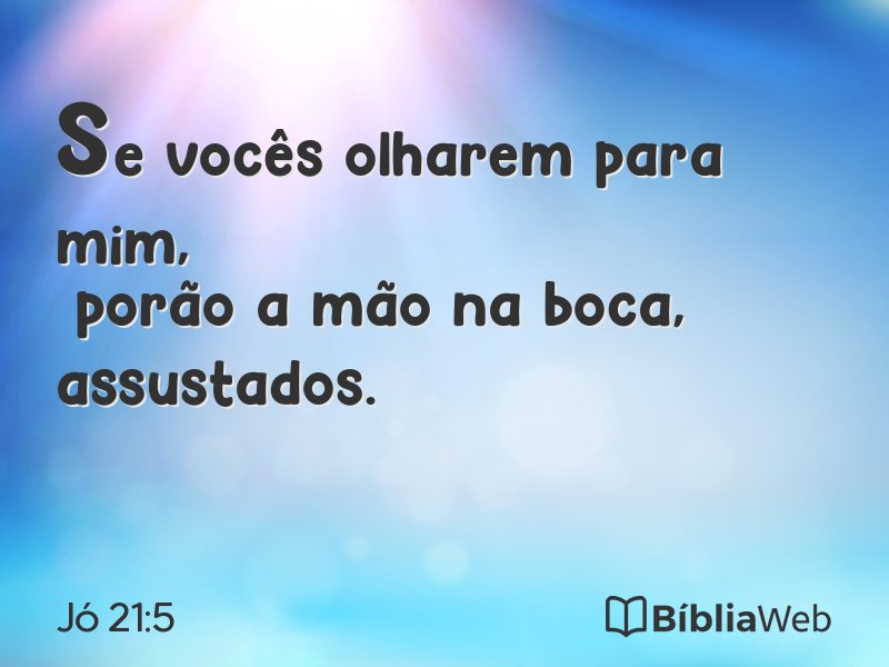 Jó 21:5 em imagem para compartilhar