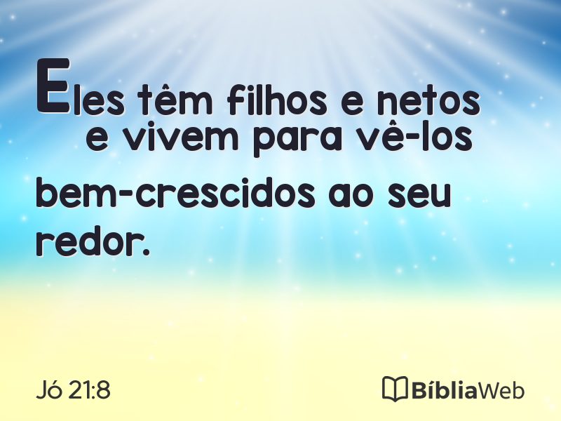 Jó 21:8 em imagem para compartilhar