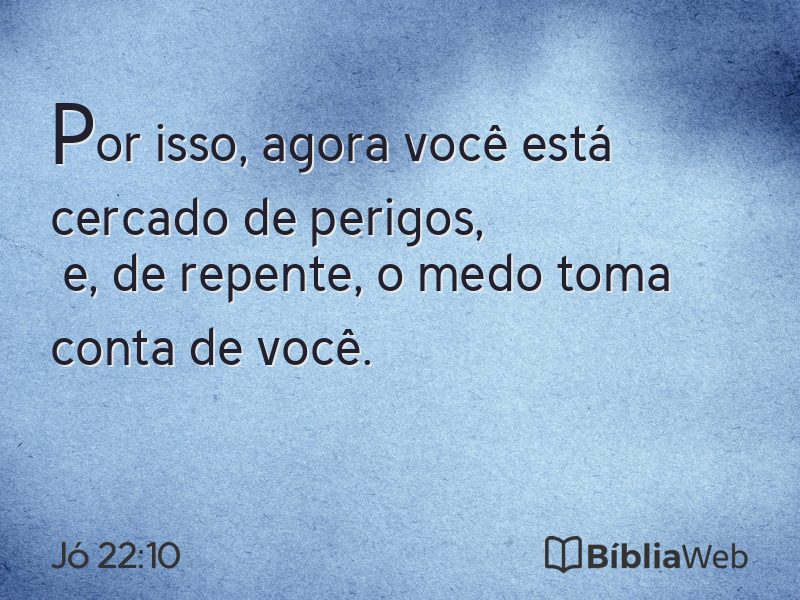 Jó 22:10 em imagem para compartilhar