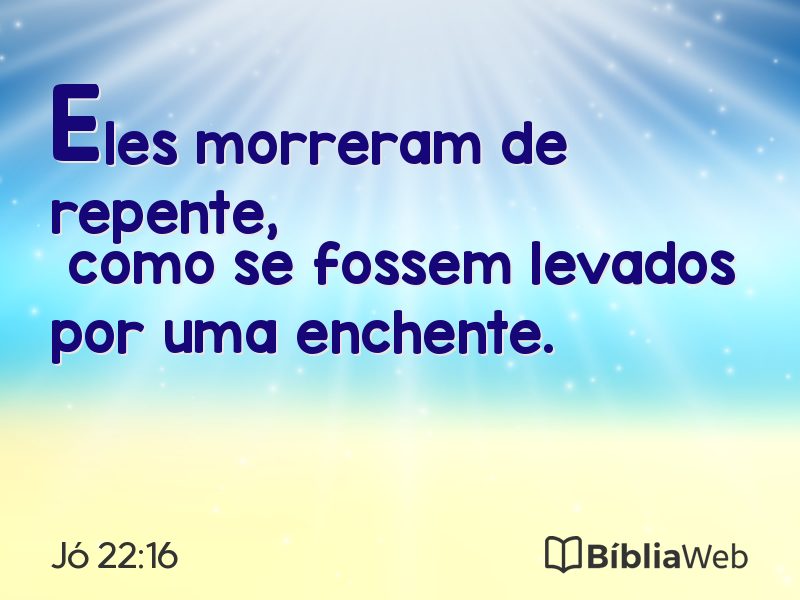 Jó 22:16 em imagem para compartilhar