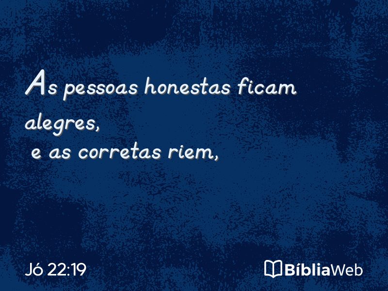 Jó 22:19 em imagem para compartilhar